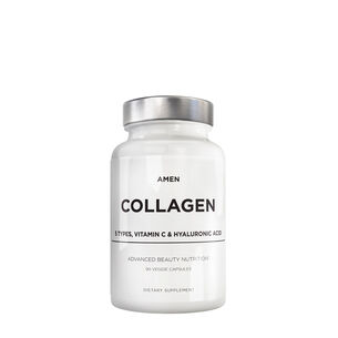 Amen Collagen Hydrolyzed Multi Collagen Peptides + Vitamin C - 90 Veggie Capsules (30 Servings) | GNC